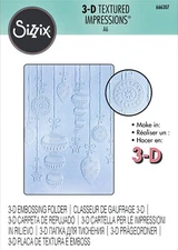 Sizzix Sparkly Ornaments 3D Embossing folder #666307 Retail $11.99