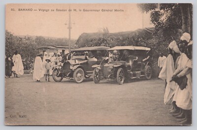 Postcard AFRICA Bamako Mali Trip to Sudan by the Governor General ELD c1920 A6