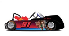 Clown Go Kart Side Wrap And Numbers Decals Kit Go Kart Wraps
