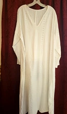LDS Mormon Long White Temple Dress Size XL Simple Style Pullover or Pool Coverup