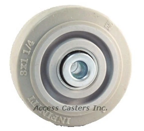 ACCESS CASTERS INC. 3PIN3X 3 1/2" X 1 1/4" Non-Marking Wheel, 250 lbs Capacity, 5/8" Hub Length