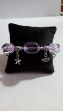 Purple Acrylic Stretch Bracelet