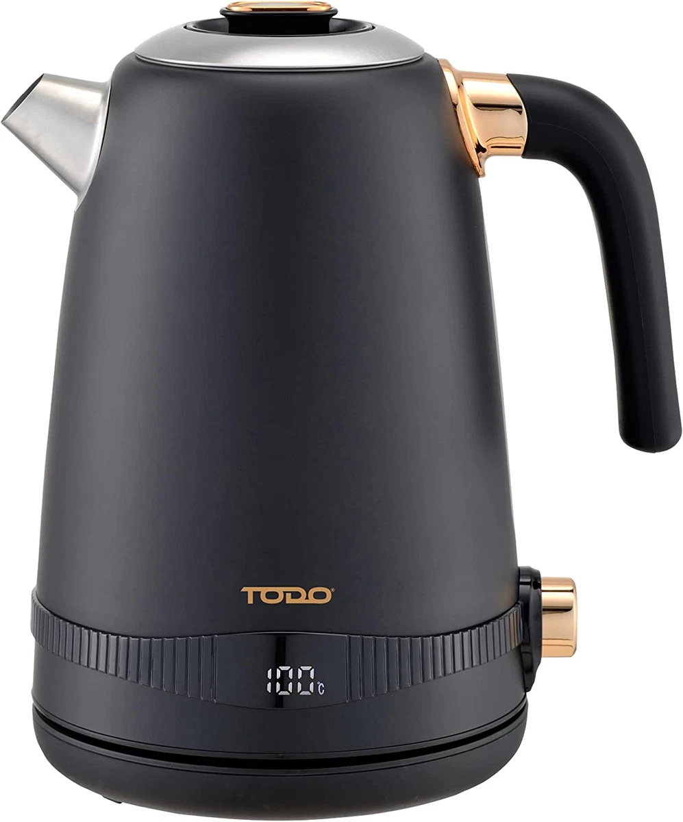 1.7L Stainless Steel Cordless Kettle Keep Warm Electric Led Water Jug Black
