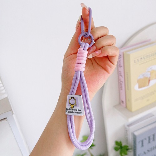 Candy Color Nylon Rope Woven Short Wrist Keychain Anti-lost Mobile Phone Straps - 第 7/28 張圖片