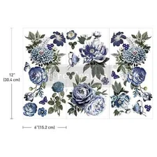 Re-Design with Prima Transfer - INDIGO PETALS