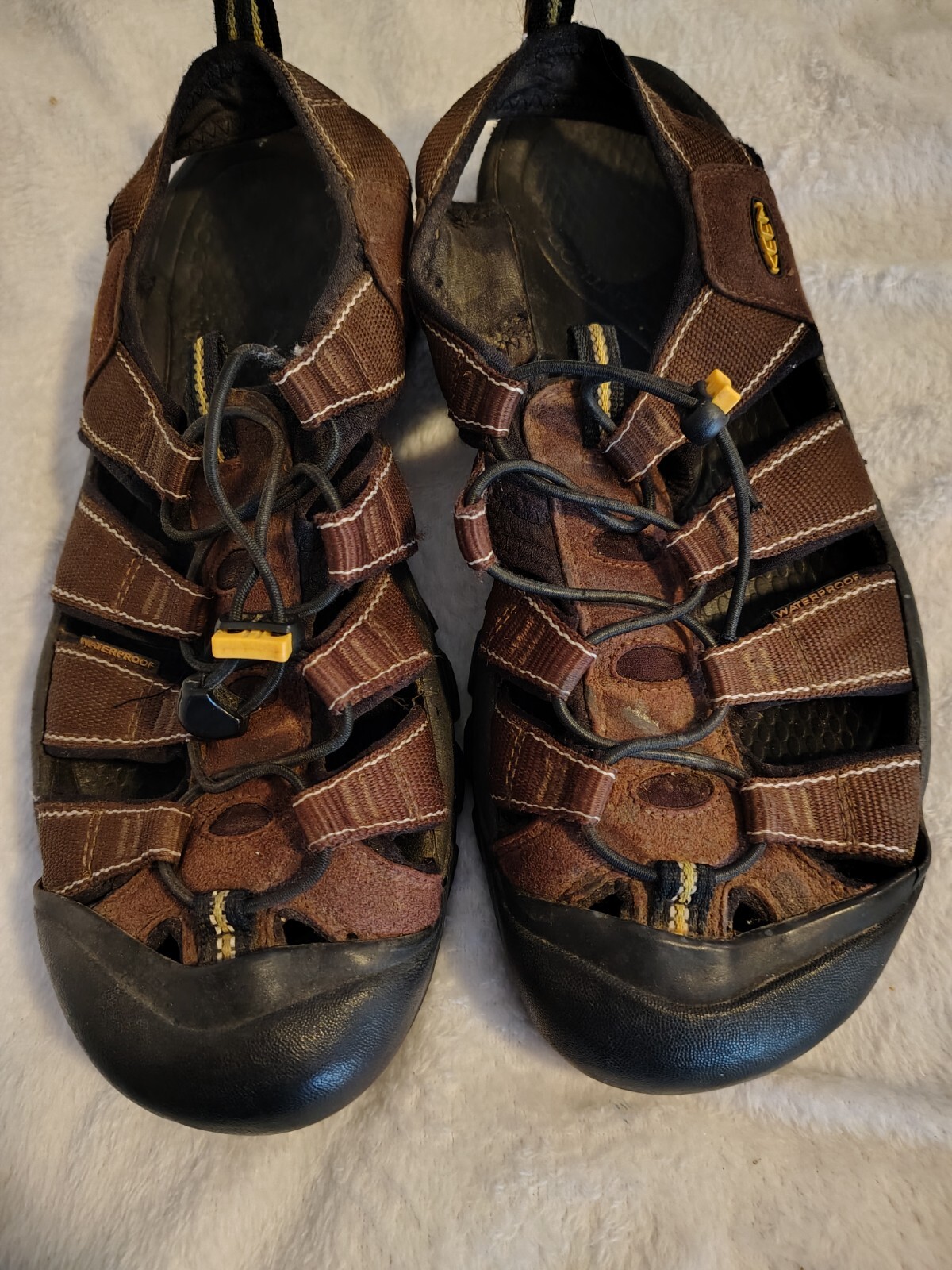 KEEN Sandali da uomo Newport in pelle marrone taglia US 12