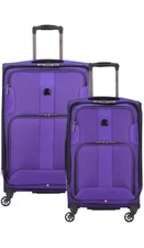DELSEY Paris Sky Max 2.0 Softside Expandable Luggage with Spinner , Purple 2PC