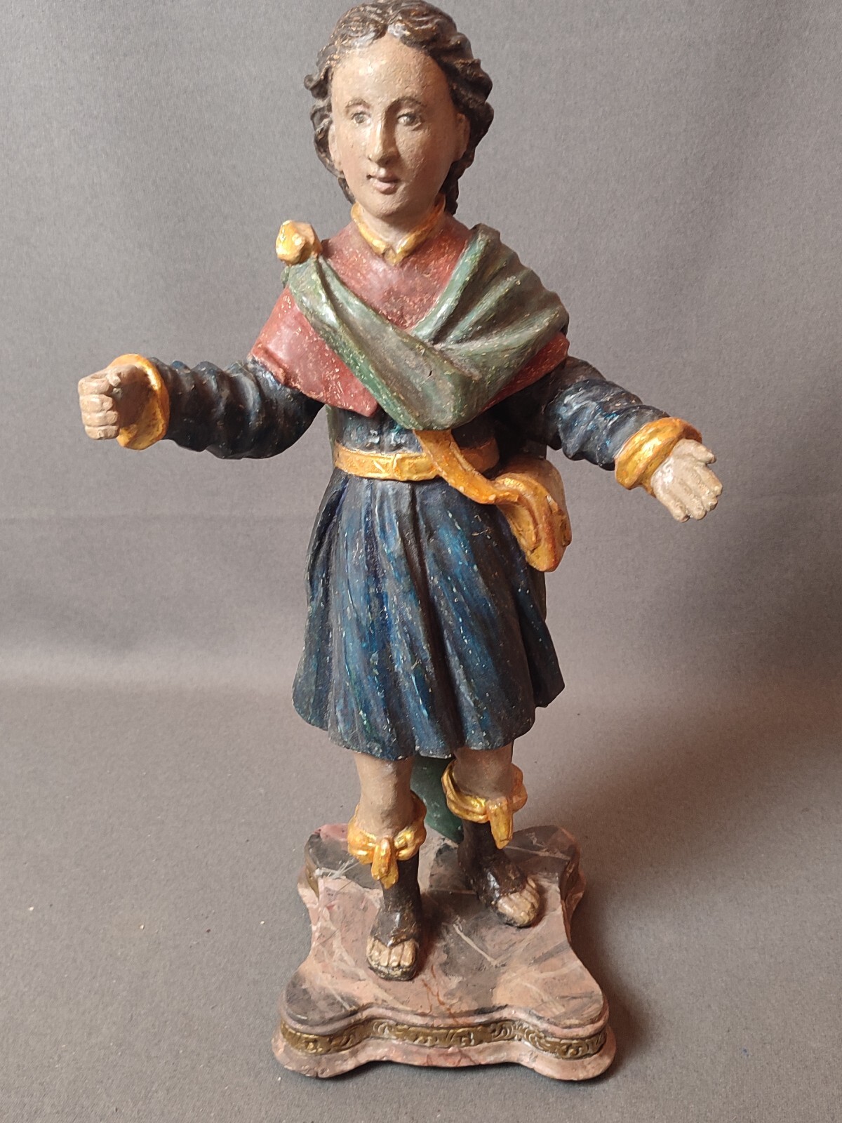 St. Wendelin, Heiligenfigur um 1800, Patron Der Schäfer/ Bauern/Fieh und Ernte