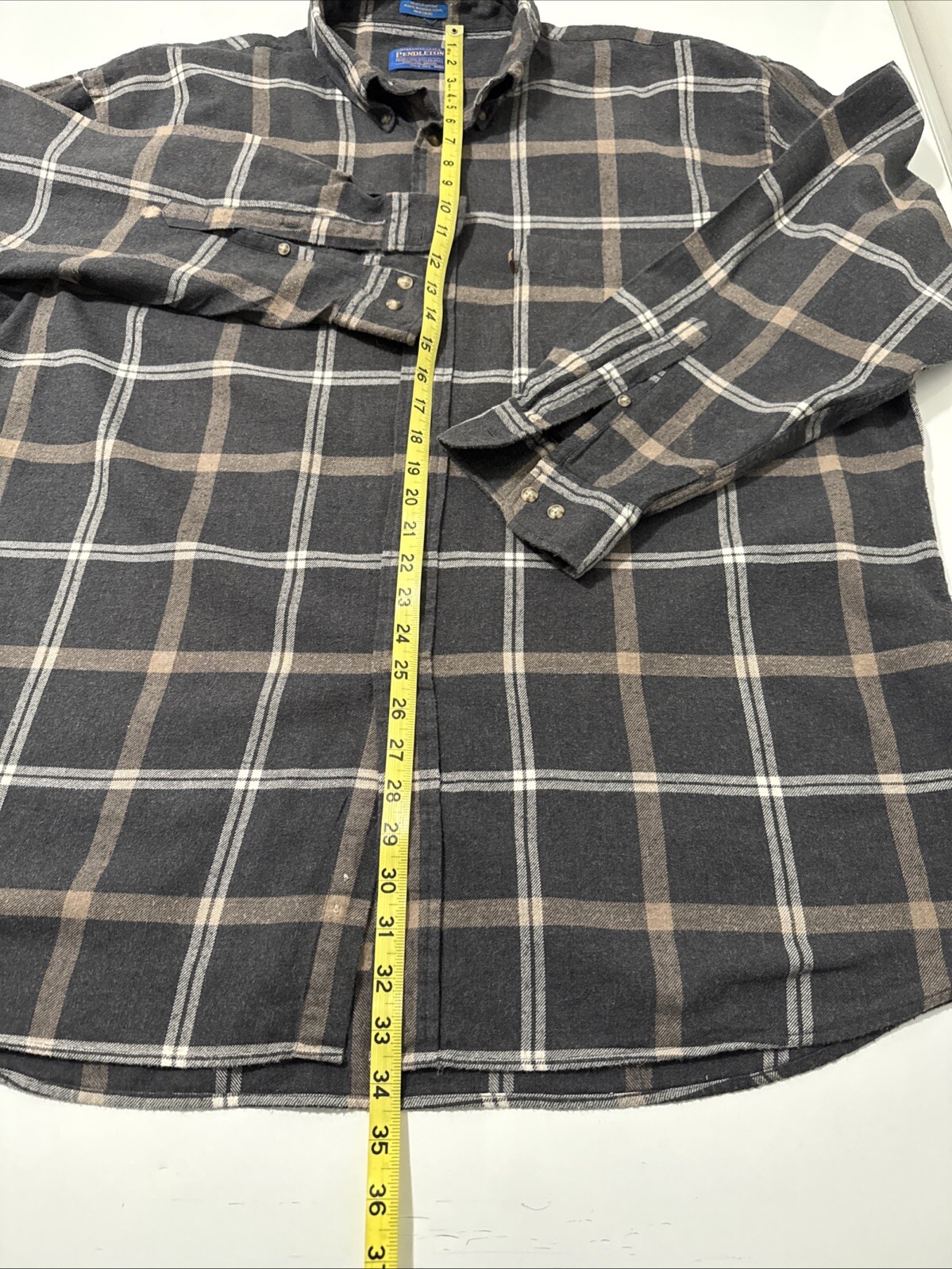 Pendleton Men’s Gray Multi Plaid Button Down Long… - image 9
