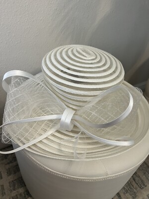 Giovannio New York Hat Giovannio New York Blue White Striped Paper Polyester Hat  main image 2
