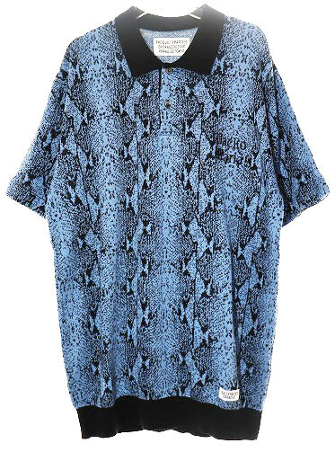 WACKO MARIA 23SS PYTHON KNIT JACQUARD POLO SHIRT L Python WACKO MARIA 23SS PYTHON KNIT JACQUARD POLO SHIRT L Python