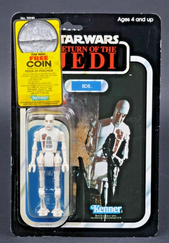 1984 Kenner Star Wars ROTJ 8D8 77 Back A Coin Offer Sticker Sealed MOC