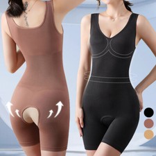 Women Shapewear Bodysuit Seamless Tummy Control Full Body Shaper Open Crotch NEW