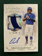 2022 Panini Flawless Signature Orelvis Martinez Patch Auto /25 Blue Jays Rookie