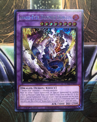 * SNAKE-EYES DOOMED DRAGON * ORIGINAL 1ST EDITION SECRET RARE SUDA-EN035 YUGIOH!