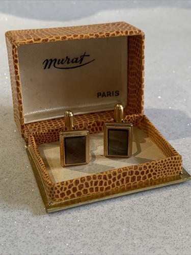 Ensemble plateau et sous verres en nacre vintage