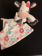 Little Miracles COW Flowers Print Baby Security Blanket Lovey Lovie