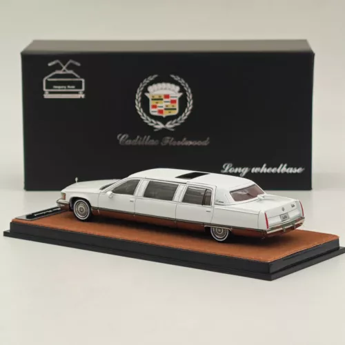 1/64 Cadillac Fleetwood Extended Edition White Alloy Diecast Modellauto - Bild 5 von 9