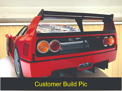 1/8 POCHER FERRARI F40 - LM GTE TWIN BLADE WING & DECK LIP SPOILER