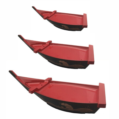 Japanese Plastic Lacquer Sushi Boat Serving Tray Many Size