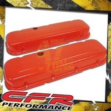 For 1965-95 Chevy Big Block 396-427-454-502 Short Steel Valve Covers - Orange