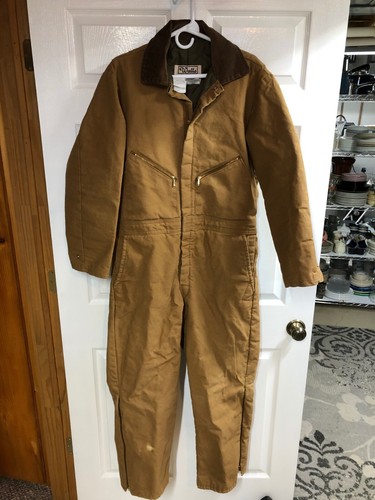 Walls Coveralls Men Large Short 42-44 Blizzard Pruf Canvas Insulated USA - Picture 2 of 18