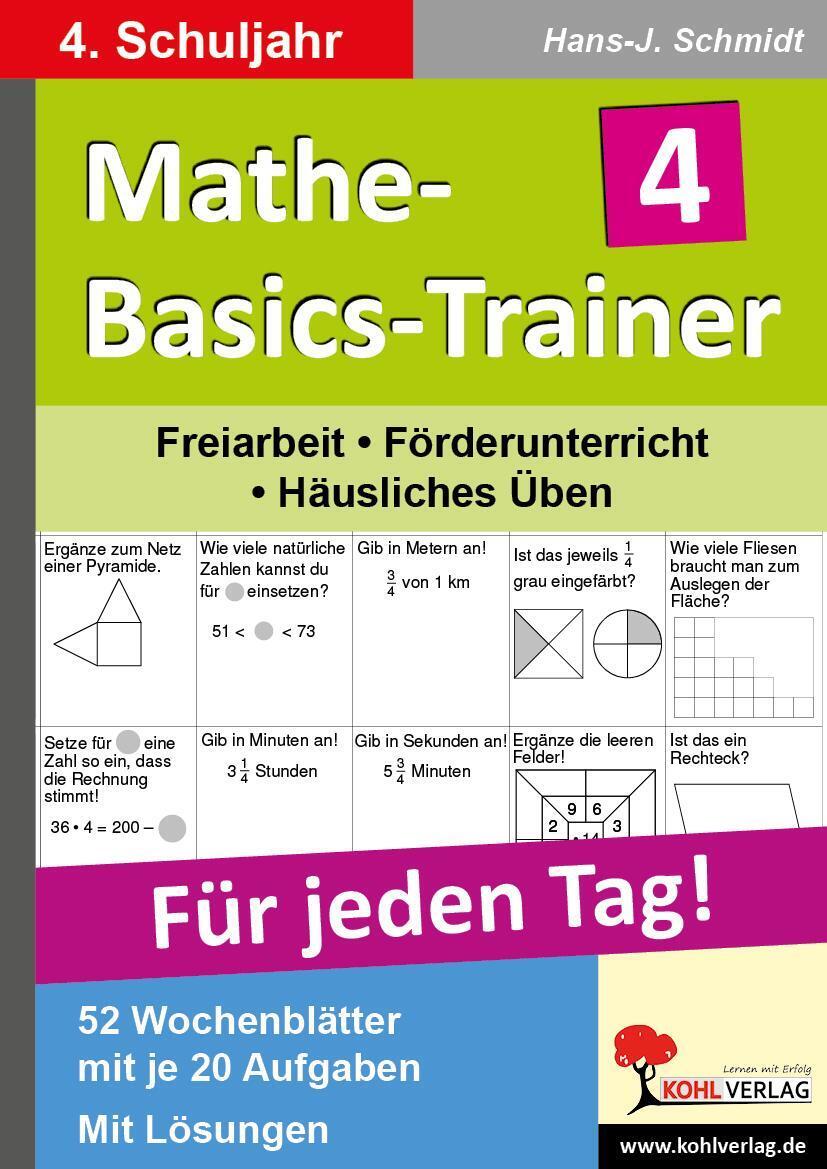Thumbnail - Mathe-basics-trainer 4. Schuljahr. Für Jeden Tag | Hans-jürgen Schmidt
