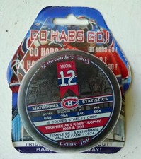 Dickie MOORE HOF Montreal CANADIANS LEGENDS COLLECTION Hockey PUCK NHL in PACK