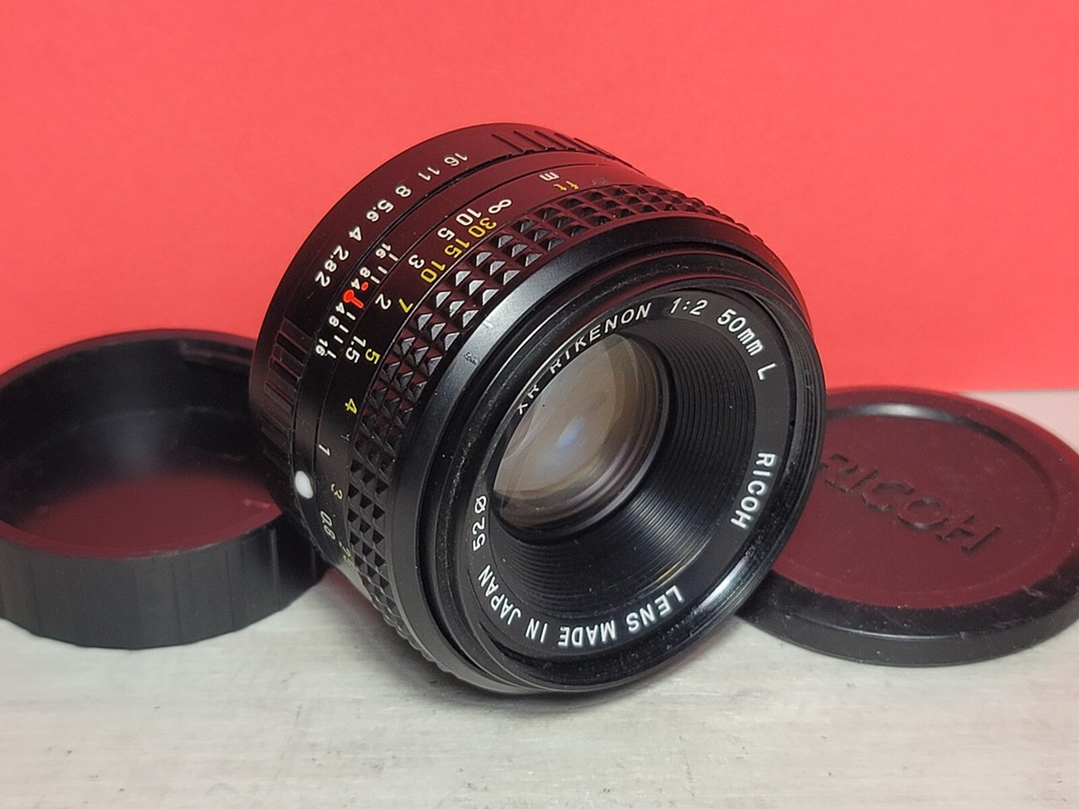 Ricoh XR Rikenon 1:2 50mm L Manual Focus Lens K mount for Pentax
