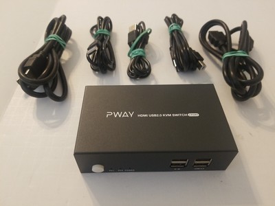 KVM Switch HDMI, HDMI KVM switch 2 port with 4 USB 2.0