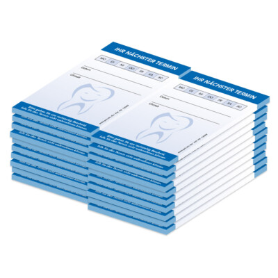 PRICARO Terminblock für Zahnärzte (20er Pack)