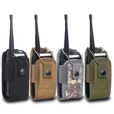 MOLLE Radio Walkie Talkie Pouch Waist Bag Portable Interphone Holster Carry Bag