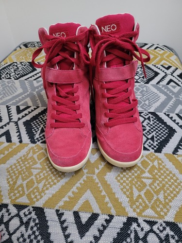 Womens Adidas Neo Hidden Wedge Heel Platform Trainers Size 5 EU 38 Vintage - Picture 3 of 10