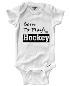 Born-To-Play-Hockey-Infant-Gerber-Baby-Onesies-Bodysuit-Clothes-Babysuit-Gift