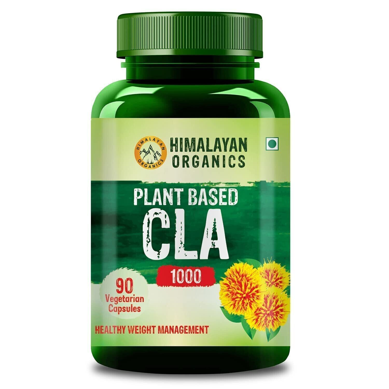 Himalayan Organics Plant Based CLA 1000 Fat Burner Supplement 90 Veg Capsule