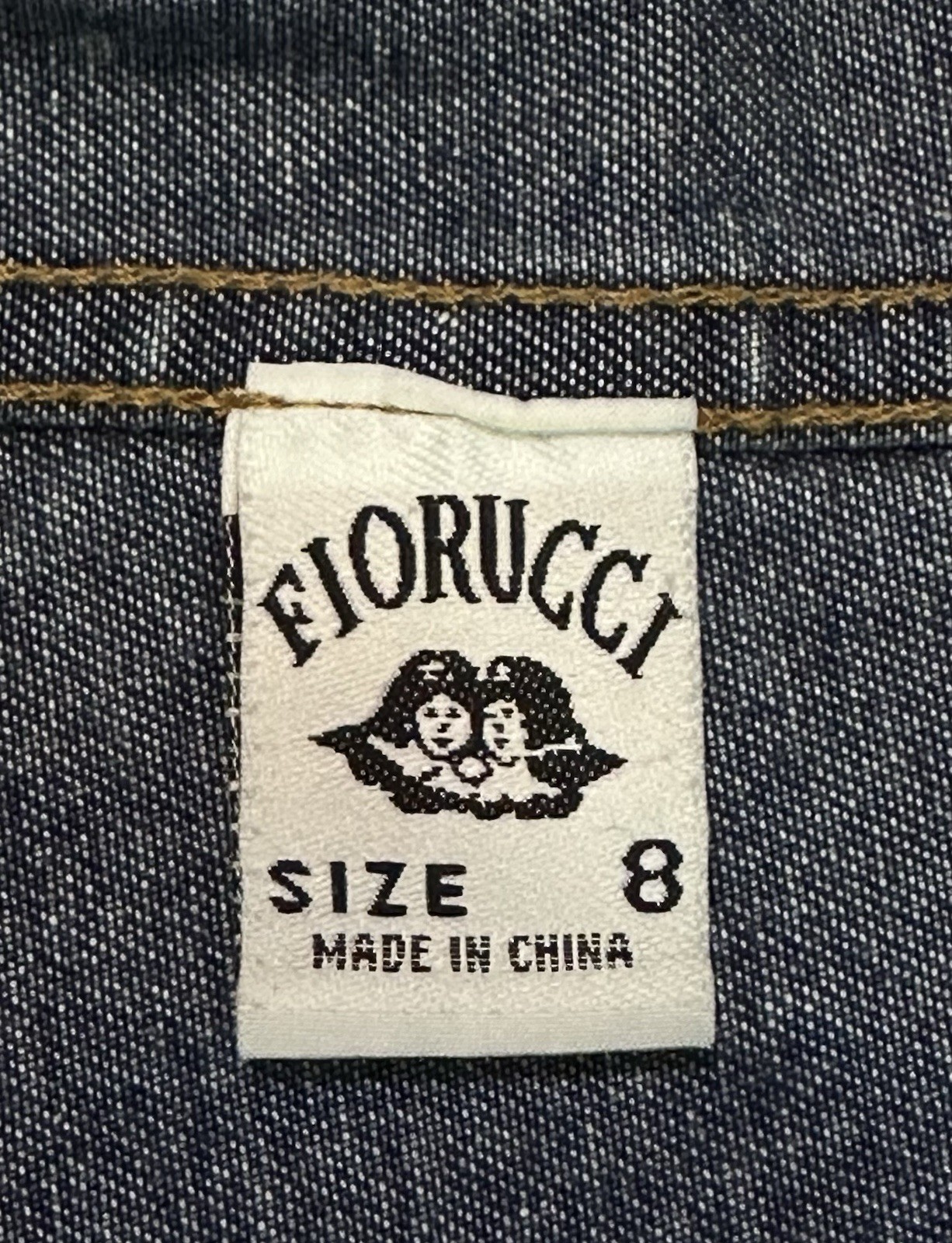 Fiorucci Size 8 Blue Button Down Medium Wash Deni… - image 10