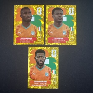 2026 Panini World Cup Stickers Team Ivory Coast Lot Of 3 (CIV) Gold Parallel