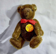Vtg Steiff Brown Teddy Bear w/ Original Chest Tag Button in Ear 5 Mini Plush