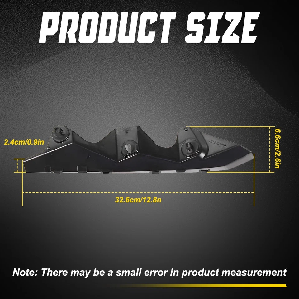 Soporte de parachoques negro para Nissan Sentra 2007-12 conductor delantero pasajero 2-20X Foto 2 de 4