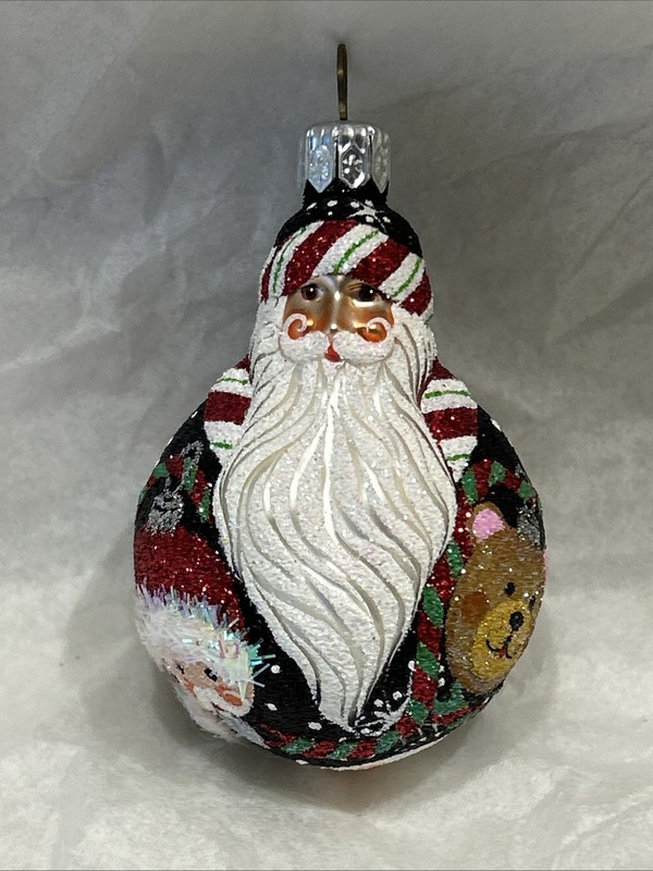 Patricia Breen 2004 Steadfast Minature Santa with Holiday Cheer #2787 - 3”