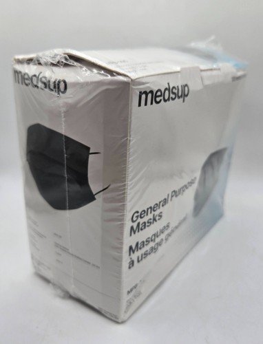 Máscaras de uso general 100 máscaras con orejeras negras hipoalergénicas MPB-100 selladas - Imagen 2 de 3