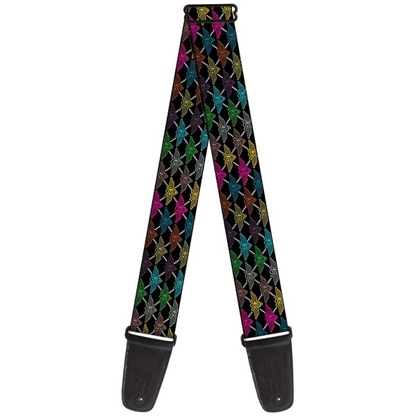 Guitar Strap - Bd Monogram Black/Multi Neon (Us Import) ACC NEU-image