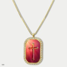 Stunning Colorful Jesus Christ Crucifix Cross Fashion Pendant Necklace Chain Pic