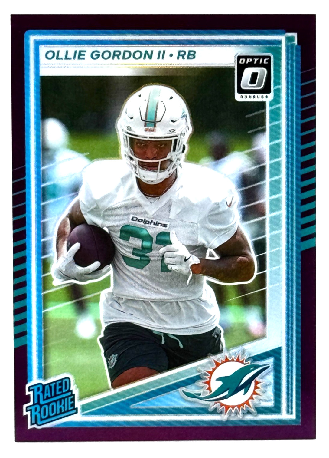🏈 2025 Donruss Optic Preview #394 Rated Rookie Purple Prizm /50 Ollie Gordon II