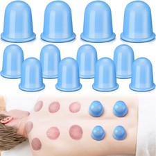 12 Pcs Silicone Cupping Therapy Set - Anti-Cellulite, Pain Relief, Massage Kit