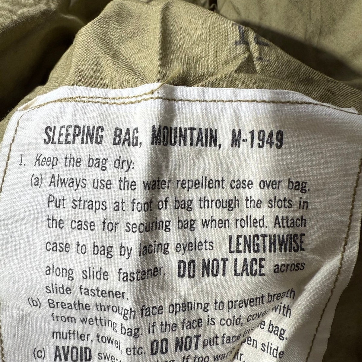 US Military Vintage M-1949 Feather Sleeping Bag Size Large | eBay