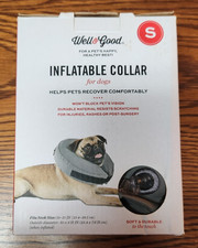 Inflatable Dog Collar Well  Good Size S Neck 10-15" Gray New In Box
