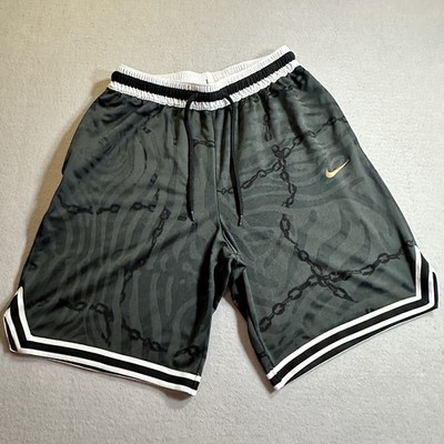 Nike DNA Exploration Basketball Shorts Mens Medium Black Gold Loose Fit