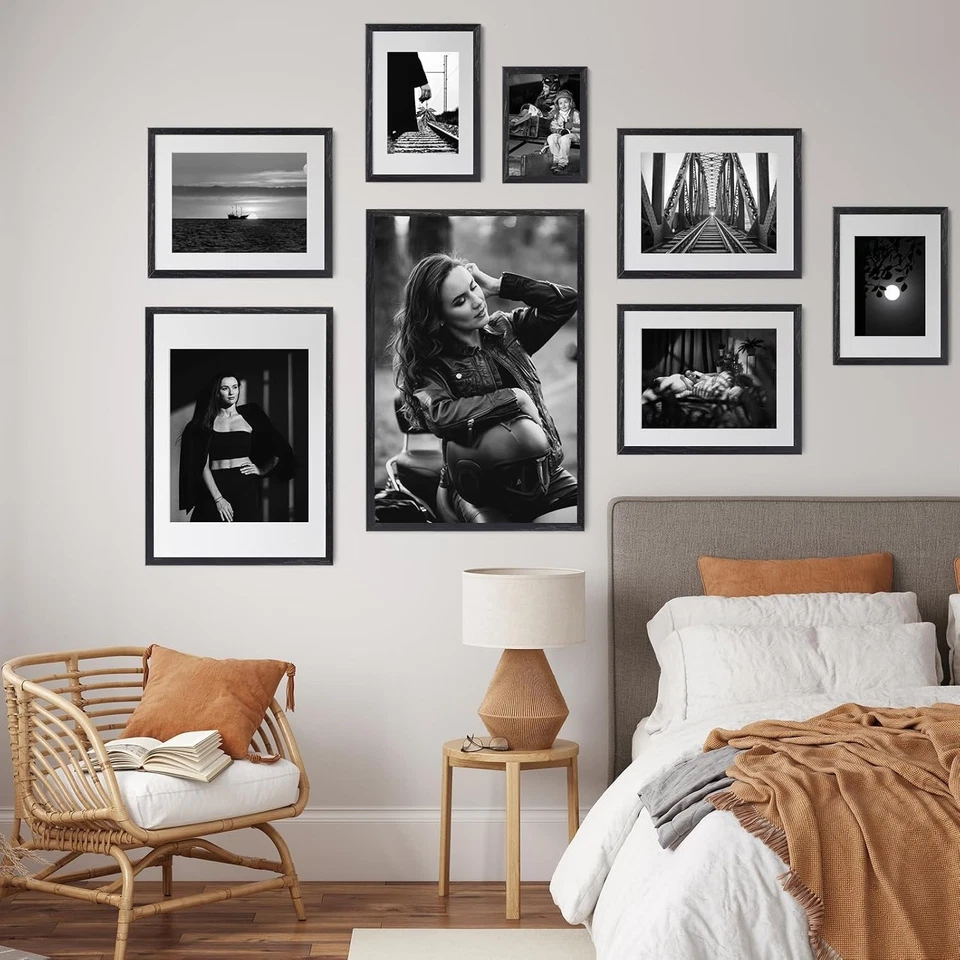 Marcos de fotos para pared puthiac 16x24 - Marco de póster minimalista 16x24 natural Foto 3 de 4