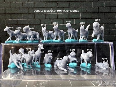 1:64 Figures  - For Dioramas Miniature Figures 164 Fig Lot 722 Dogs Collection